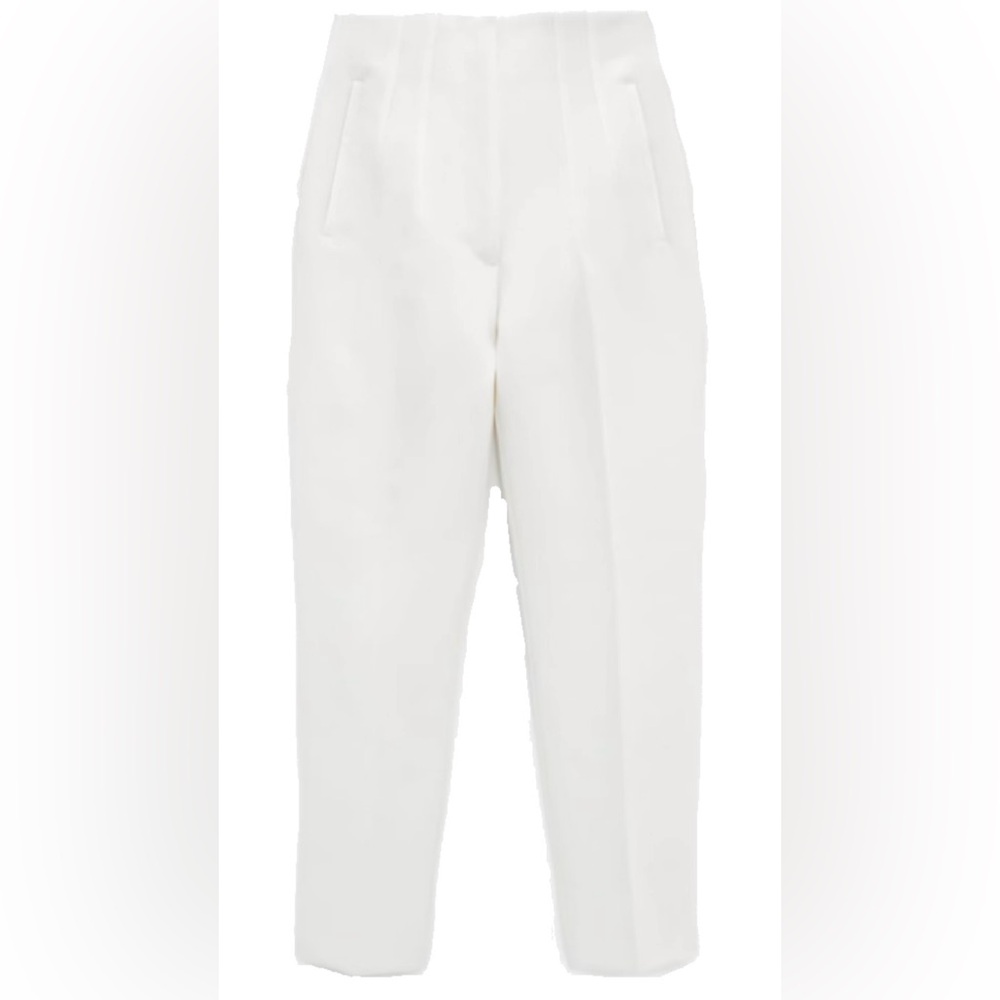 Zara High Waist White Women's Pants